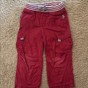 Hanna Andersson Kids Burgandy Red Cargo Pants